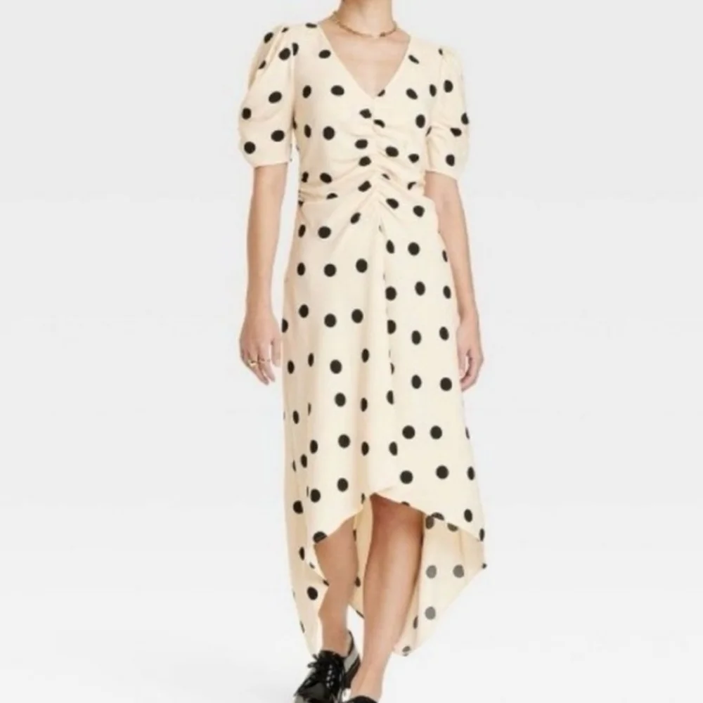 a new day cream dress Women's V-Neck Midi Dress